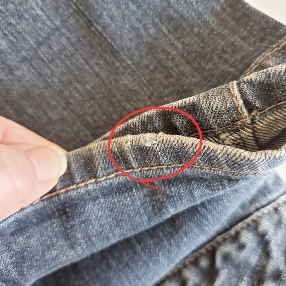 7160 * Ann Taylor Loft Slim Boot Jeans Dark Wash Denim Size 6P - Picture 12 of 13